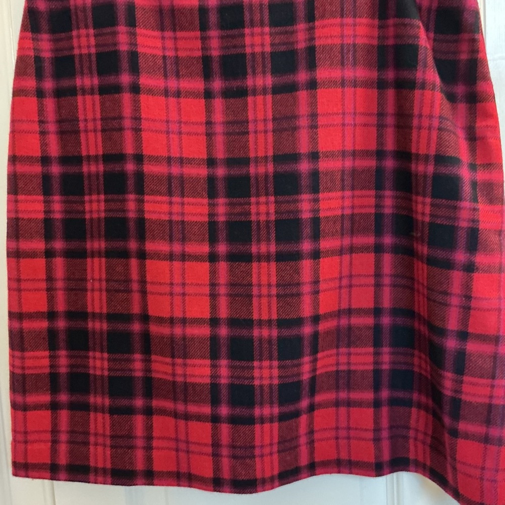Talbots Red and Blue Plaid Skirt